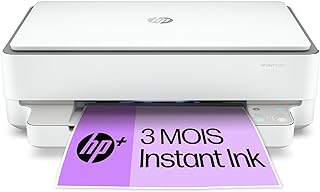 HP Envy 6020e Imprimante tout en un - Jet d'encre couleur – 3 mois d'Instant Ink inclus avec HP+ (Photocopie, Scan, Impres...